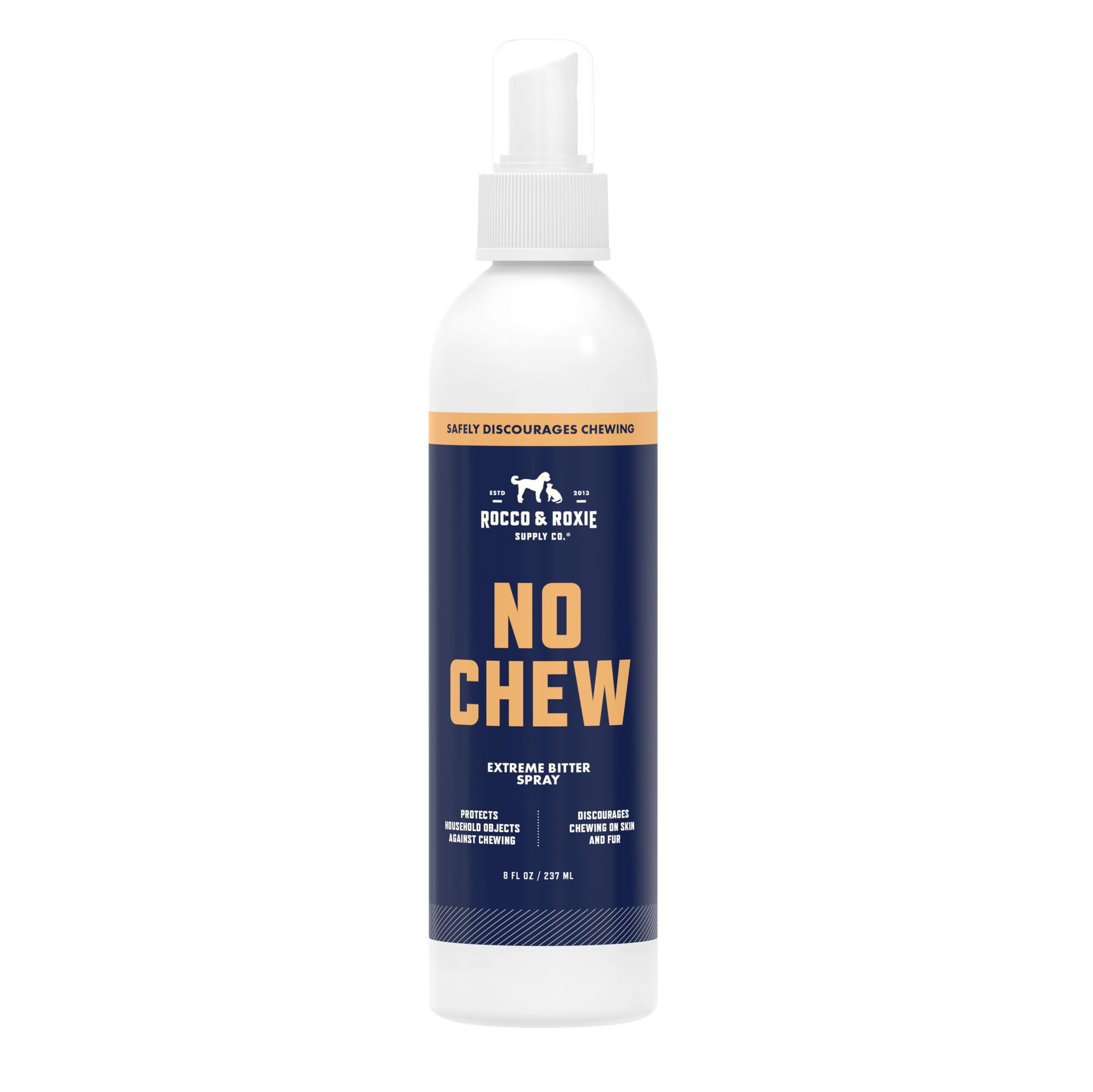(3 pack) Rocco & Roxie No Chew Spray for Dogs, Bitter Dog Training Aid, Alcohol-Free Puppy Deterrent Formula with Calming Copaiba Oil, Safe Anti-Chew Solution for Skin, Furniture, Wounds & Plants - 8 oz