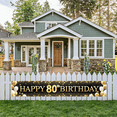 thumbnail image 5 of Gold Glitter Banner Milestone Celebration Colorful Balloons for 80th Birthday Party Event Decoration Indoor Outdoor, 5 of 9