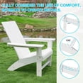 thumbnail image 5 of Garpans Adirondack Chair All Weather Outdoor Adirondack Chair HDPE Outdoor Chair for Patio Front Porch Pool Garden Deck Fire Pit Outside, White, 5 of 8