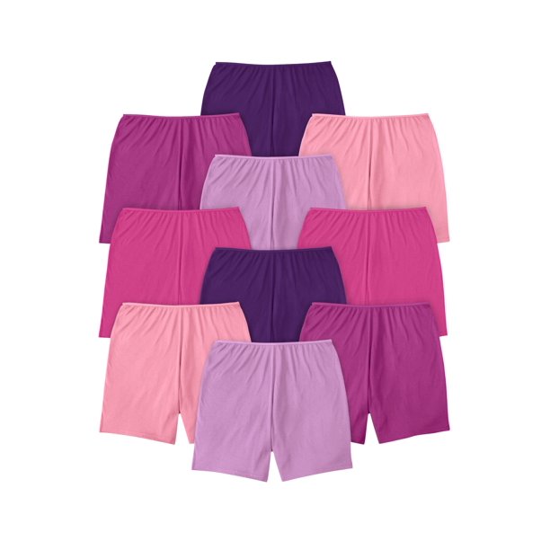 Comfort Choice Comfort Choice Women's Plus Size 10Pack Cotton Boxer