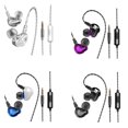 thumbnail image 1 of Youkk CK9 Earphone Dual Moving Coil In -ear Headset Heavy Bass Stereo In -line Control 3 .5mm Wired Earbuds Black 1.2m 1Set, 1 of 6
