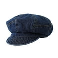 thumbnail image 3 of Segolike Flat Cap Decorative Decoration Trendy Cabbie Cap for Outdoor Driving Camping Dark Blue, 3 of 8
