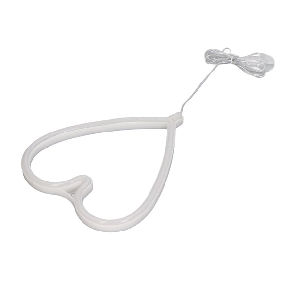 Decoraciones de luz de neón, luz de neón LED, luz nocturna de neón con forma de corazón, neón con batería USB, elegante y moderno