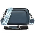 thumbnail image 1 of EASTIN Pochette pour Téléphone Portable en Cuir Véritable avec 2 Sangles (Bleu), 1 of 7