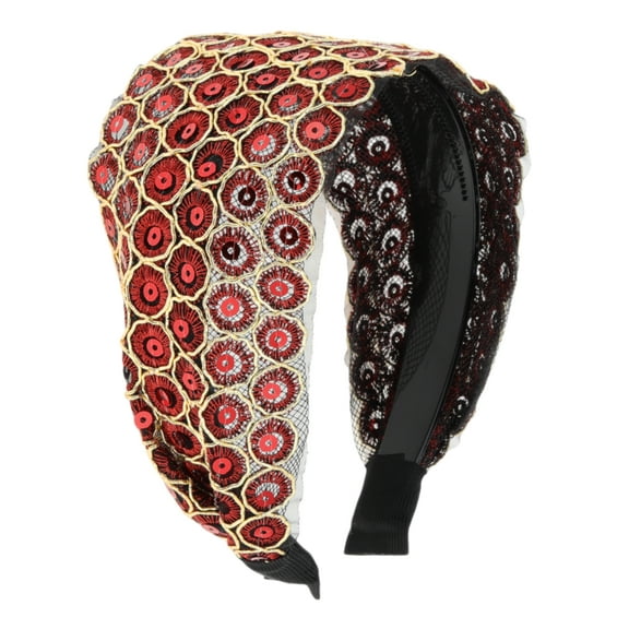 Unique Bargains 1 Pc Simple Retro Headband 5.91"x4.72" Red