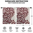 thumbnail image 2 of Blackout Kids Curtains,Red and Gray Floral Pattern Childrens Insulated Curtains Set Of 2,Bedroom Essentials,Toddler Room Decor 52x63in(132x160cm), 2 of 5