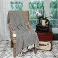 thumbnail image 6 of Parkland Collection  52 x 67 in. Sasha Casual Woven Handloom Throw - Beige, 6 of 6