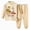 R599-Beige, variant on NOLDARES Toddler Baby Girl Clothes Fall Winter Outfits Contrast Color Long Sleeve Sweatshirt Pants Sets(Blue,6-12 M)