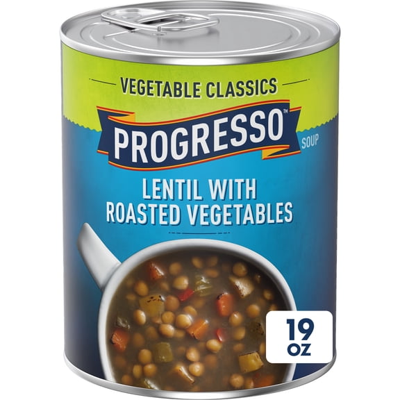Progresso Vegetable Classics, Lentil With Roasted Vegetables Canned Soup, Gluten Free, 19 oz.