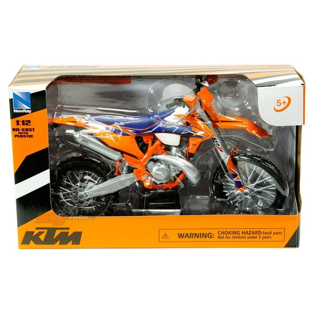 Motocicleta Diecast NewRay 300 EXC-TPI Naranja 1:12