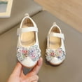thumbnail image 7 of NOLDARES Girls Mary Jane Dress Shoes Party Princess Flats Strap Ballet Dance Shoes Toddler/Little Kid(White,7-8 Years), 7 of 7