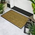 thumbnail image 2 of Decorative Black Rubber and Coir Striped Outdoor Rectangular Door Mat 29.5" x 17.75", 2 of 3