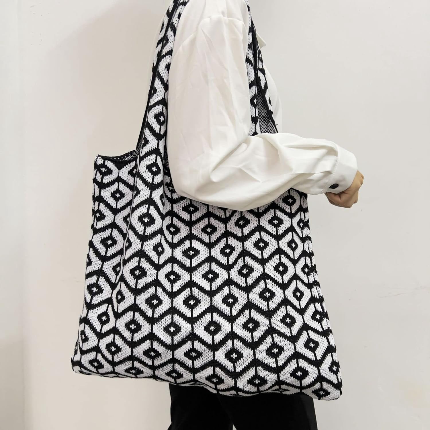 Kukuzhu Y2k Aesthetic Tote Bag Aesthetic Y2k Bag Crochet Tote Bag Aesthetic Tote Bags Aesthetic Y2k Purse