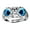 Blue, variant on HUANLEDASH Adjustable Owl Ring with Big Eyes Ultralight Simple Style Finger Band Women Men Engagement Wedding Ring Jewelry Gift