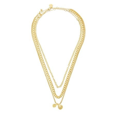 Madden NYC Women's Fashion Gold-Tone Coin Charm Pendant Necklace 3-Piece Set