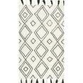 thumbnail image 1 of Lisha Moroccan Diamond Tassel Ivory 3' x 5' Area Rug, 1 of 2
