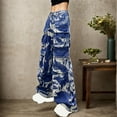 thumbnail image 6 of Aloohaidyvio Jeans for Women High Waisted Jeans Straight Multi Pockets Wide Leg Stretchy Denim Pants, 6 of 6