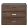thumbnail image 2 of Furniture of America Rivor Modern Wood 3-Drawer Tall Nightstand, Walnut, 2 of 18