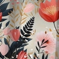thumbnail image 2 of Designart "Love In The Wild Coral And Beige Flower" Floral Blackout Curtain Single Panel, 2 of 4