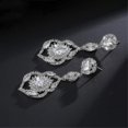 thumbnail image 3 of Pendientes de plata 925 con cristales de circonita cúbica y colgantes largos, 3 of 5