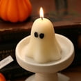 thumbnail image 5 of DAMAI Halloween Ghost Candle, Solid White Paraffin Wax Ghost Shaped Table Candle, Ornament For Mantel Farmhouse Desktop Display Halloween Party Atmosphere Decor, 5 of 6