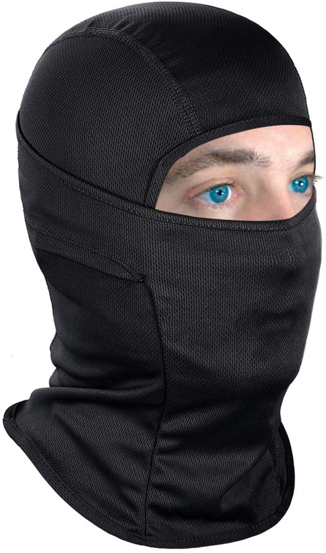 Achiou Balaclava Face Mask Fits Glasses Men Women Summer UV Protection Ice Silk Sun Hood for Outdoor Cycling Motorcycle 