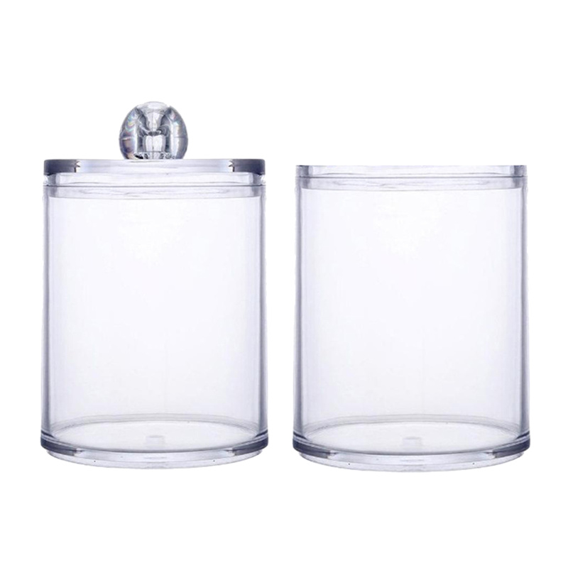 Clear Acrylic Cotton Pad Container for Cotton Swab Holder Organizer