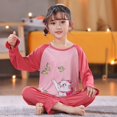thumbnail image 1 of Elsa Anna Frozen Pijamas Conjuntos Estampado de dibujos animados Ropa de dormir Pijama familiar Ropa para niños Ropa de dormir Pijamas para bebés Ropa para niñas pequeñas 10 altura 105-115 cm zhangmengya CONDUJO, 1 of 2