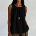 thumbnail image 6 of Lmueinov Womens Summer Tie Strap Tank Top Sleeveless Round Neck Shirt Trendy Casual Loose Fit Blouse for Daily Wear, 6 of 7