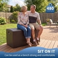 thumbnail image 4 of YUSAZENS 99 Gallon Outdoor Storage Box, HDPE Material, Weather Resistant, Large Patio Organizer Bin Brown, 4 of 8