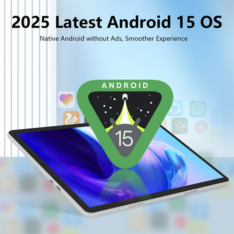 CRELANDER 10.1 Inch Android 15 Tablet, Quad-Core T310, 4GB RAM +
