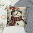thumbnail image 2 of GOSMITH  Christmas Deer Decorations Pillow Covers Believe Snowflakes Christmas Tree Decorative Snowman Santa Claus Throw Pillow Cover Winter Holiday Cushion Case Decoration, 2 of 5