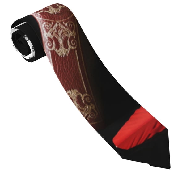 Xecao Books1 Print Tie For Men Necktie Woven Jacquard Neck Ties,Classic Men's Tie