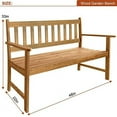thumbnail image 7 of BSTOPHKL Outdoor Wood  Garden  705Lbs Weight Capacity Acacia Wood Patio  for Porch Lawn Balcony Backyard, Nature, 7 of 7