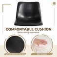 thumbnail image 4 of Waleaf Swivel Bar Stools Set of 2, Modern Adjustable Height Counter Stools with PU Leather Upholstery, Comfortable Back Support Kitchen Chairs,Black, 4 of 7