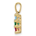 thumbnail image 2 of 14k Yellow Gold Family Jewelry Geniune Stone & Diamond Set Pendant Charm, 2 of 4