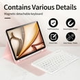 thumbnail image 5 of SZPSGC for iPad (A16) 11th 10th Generation Case with Keyboard 11 inch 2025/2022,,Wireless Detachable Keyboard with Pencil Holder for iPad 10th Gen 10.9 Inch, Auto Wake/Sleep,Pink, 5 of 6