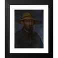 thumbnail image 2 of Władysław Ślewiński 14x18 Black Modern Framed Museum Art Print Titled - Self-Portrait in a Straw Hat (circa 1894), 2 of 5