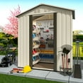 thumbnail image 6 of 5x3 FT Outdoor Storage Shed with Apex Roof, White Garden Tool Shed for Compact Backyard & Patio Organization, 6 of 9