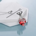 thumbnail image 3 of WINNICACA Red Urn Necklace for Ashes Sterling Silver Cremation Jewelry with Crystal Funnel Filler Memorial Birthday Anniversary Mothers Day Christmas Gifts for Women, 3 of 6