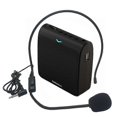 thumbnail image 1 of Micrófono portátil, altavoz, mini amplificador de voz con tarjeta USB TF, radio FM para profesores, guías turísticos, color negro, 1 of 3