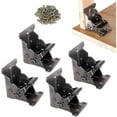 thumbnail image 2 of HUASHENG Folding Brackets Lock Extension Support Bracket Foldable Hinges With Screws For Table Bed Leg Feet, 2 of 4