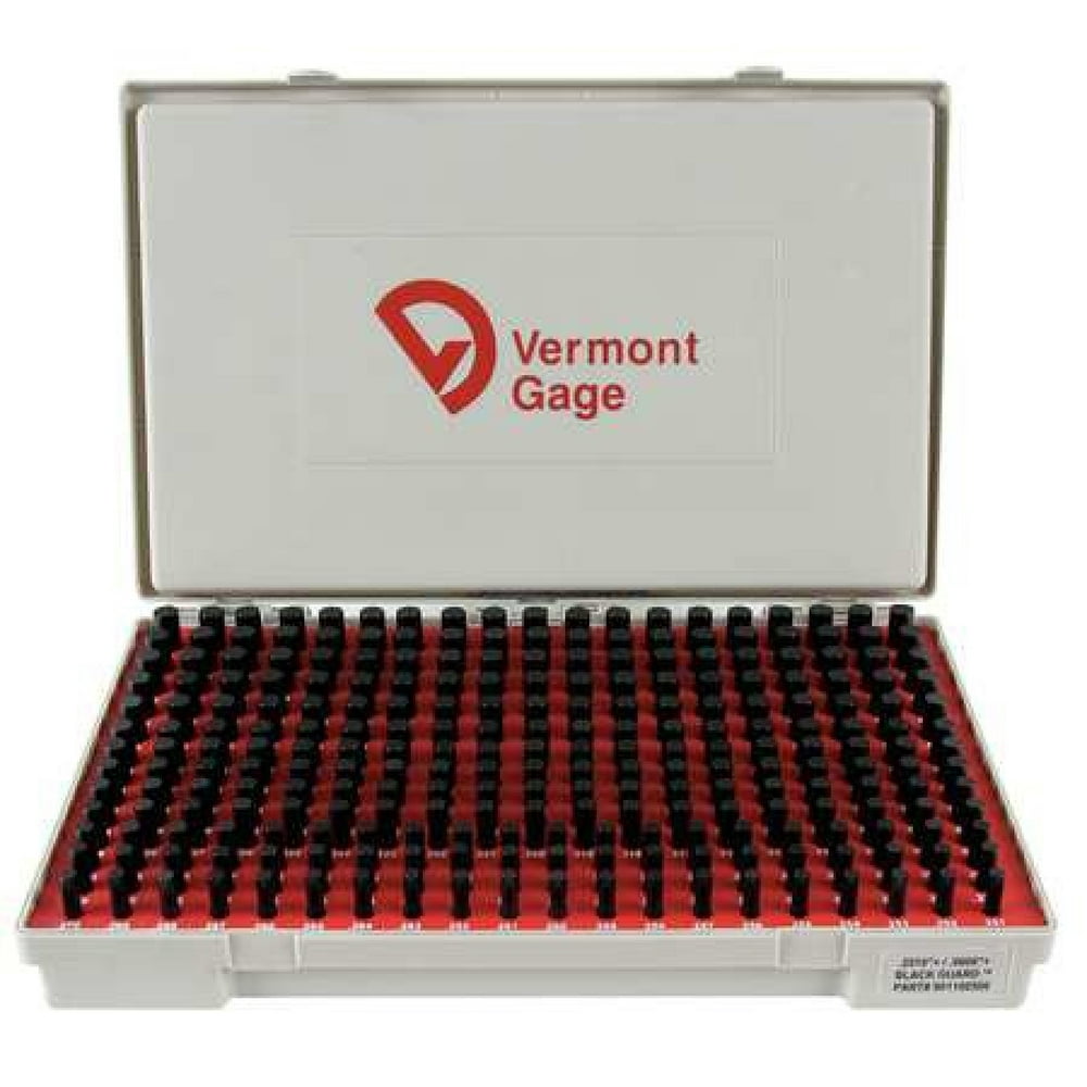 VERMONT GAGE 901100500 Pin Gage Set,Plus,0.2510.500 In,Black Walmart