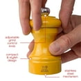 thumbnail image 3 of Peugeot Bistro 4-inch Manual Pepper Mill, Adjustable Coarseness, Stainless Steel Grinding, Pre-Filled with Black Peppercorns - Enhanced Flavors & Aromas (Saffron), 3 of 7