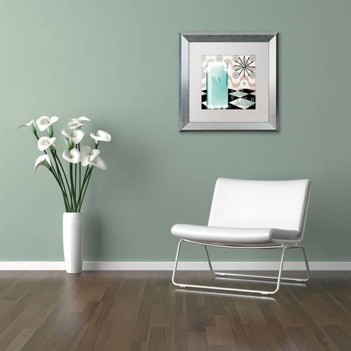 Trademark Fine Art "Fifties Kitchen II" Canvas Art by Color Bakery White Matte, Silver Frame