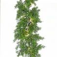 thumbnail image 3 of National Tree Company Pre-Lit Artificial Garland, Green, Natural Look Cedar, Pine Cones, 288 Warm White LED Lights, 6 Functions,  9 Feet, 3 of 4