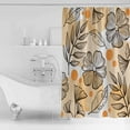 thumbnail image 4 of Extra Long Shower Curtain 72x84 Inch, Orange Floral Fall Shower Curtain Waterproof Bathroom Decor Thanksgiving Botanical Maple Leaf Fabric Bath Curtain Set Accessories with Hooks, 4 of 6