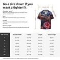 thumbnail image 2 of Cauagu Realistic Flower Turtle Men's Short Sleeve Button Down Hawaiian Shirt for Men Bowling Shirts Casual Summer Beach Shirt,Small, 2 of 6
