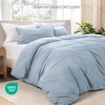 thumbnail image 5 of Bare Home Washed Duvet Cover Set - Ultra-Soft - Premium 1800 Collection - 2 Piece - Twin/Twin XL, Dusty Blue, 5 of 9