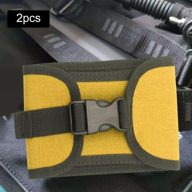 2 unidades de bolsillo para bolsa de almacenamiento con cinturón de peso para buceo y esnórquel con accesorios de hebilla Amarillo Sharpla bolsillo de lastre de buceo